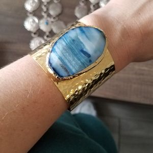 New Charlene K blue geode cuff